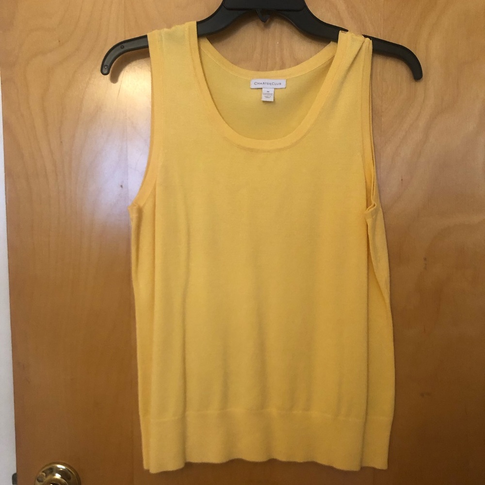 Charter Club Yellow Light Sweater Tank Top